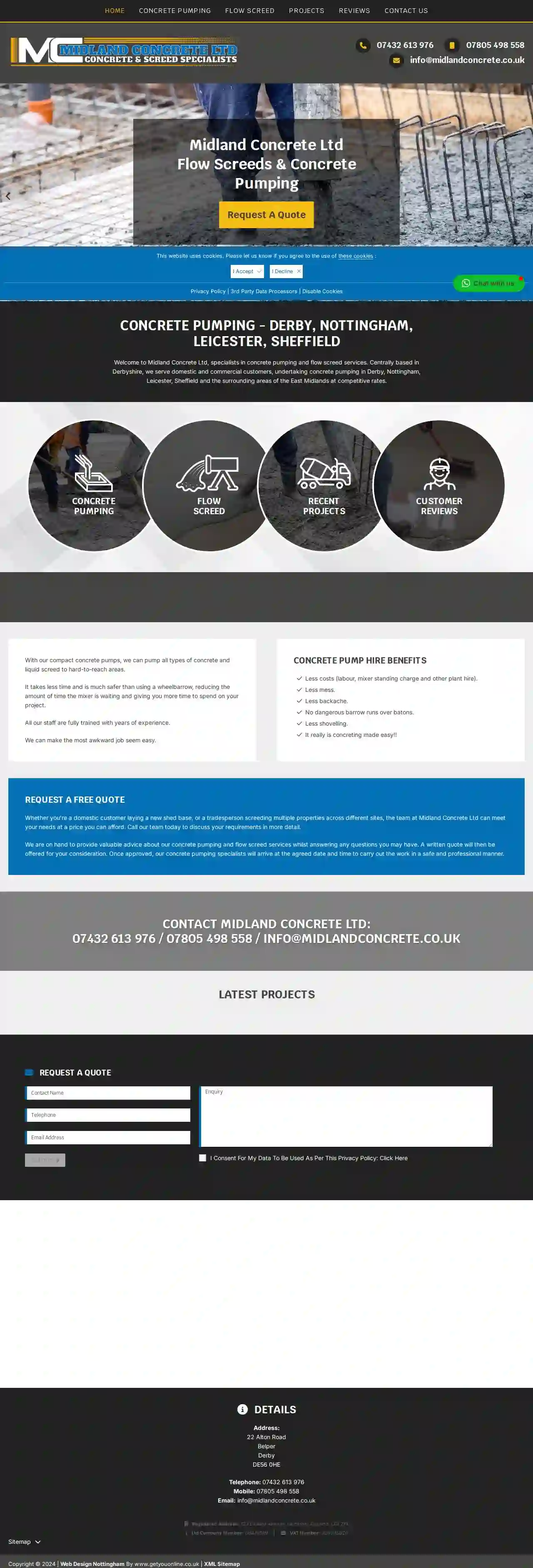 Concrete Pump Service, Midland Concrete Ltd