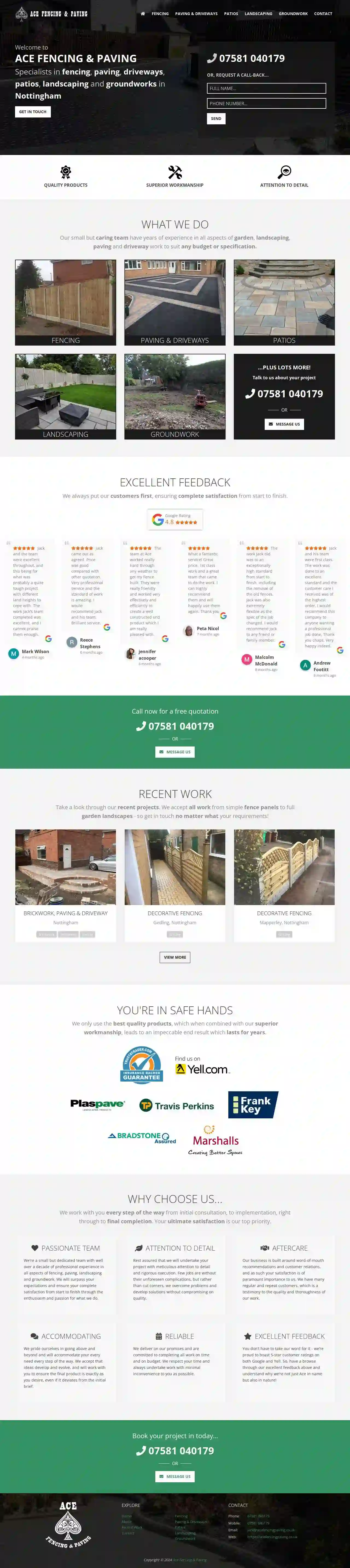 Ace Fencing & Paving Ltd/Fencing Nottingham/Nottingham Fencing