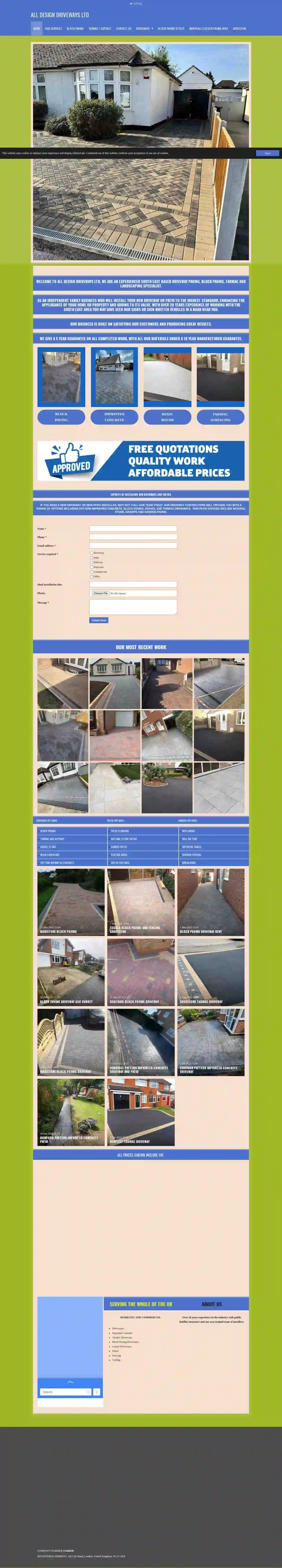 All Design Driveways pattern concrete