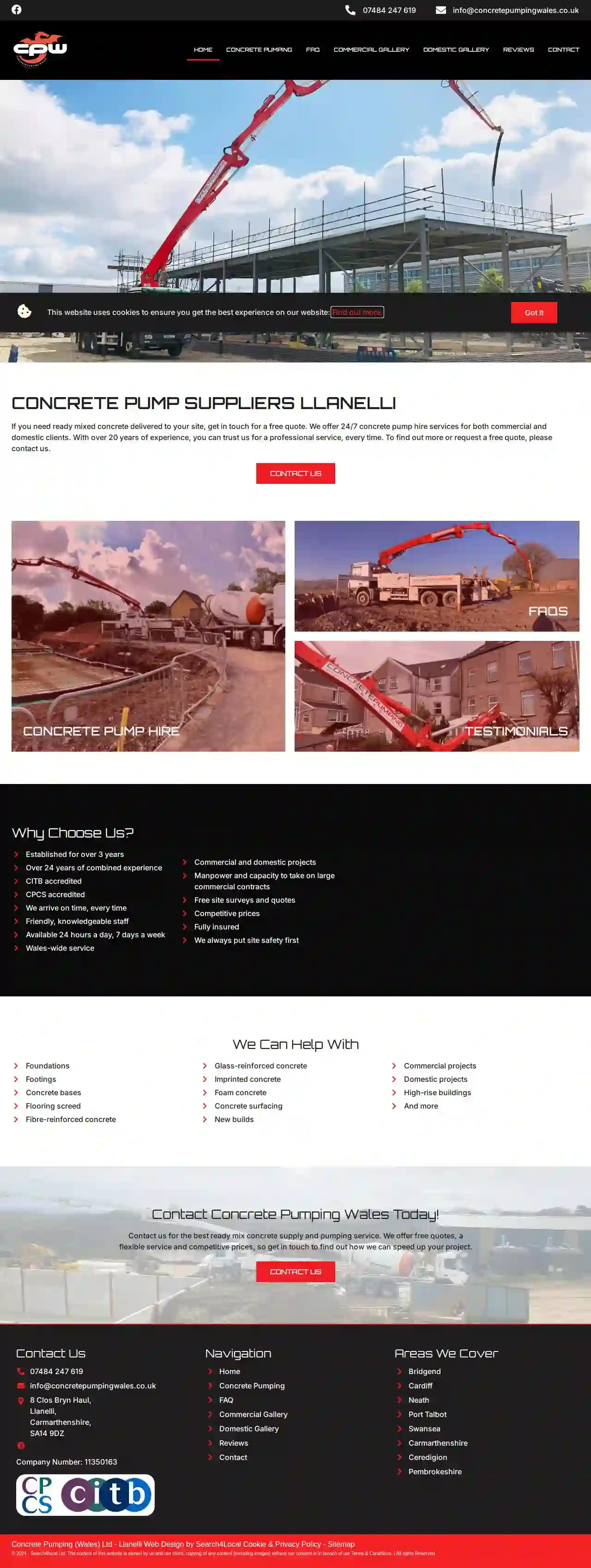 Concrete Pumping Wales ltd