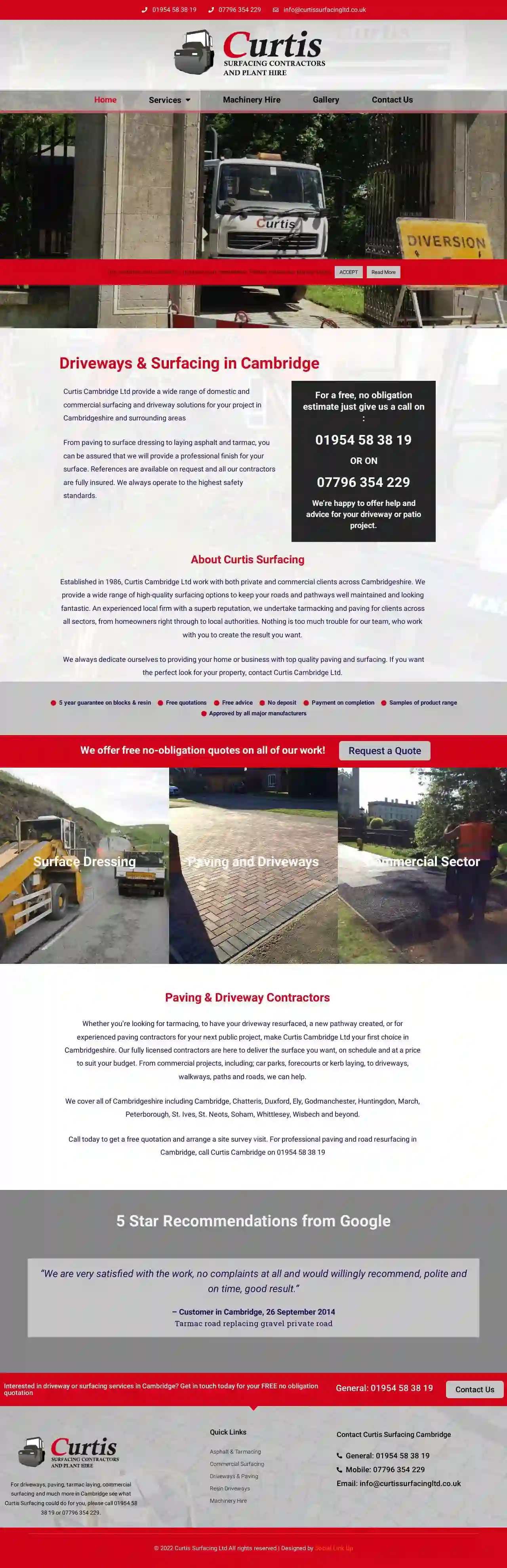 Curtis Surfacing Contractors and Plant Hire