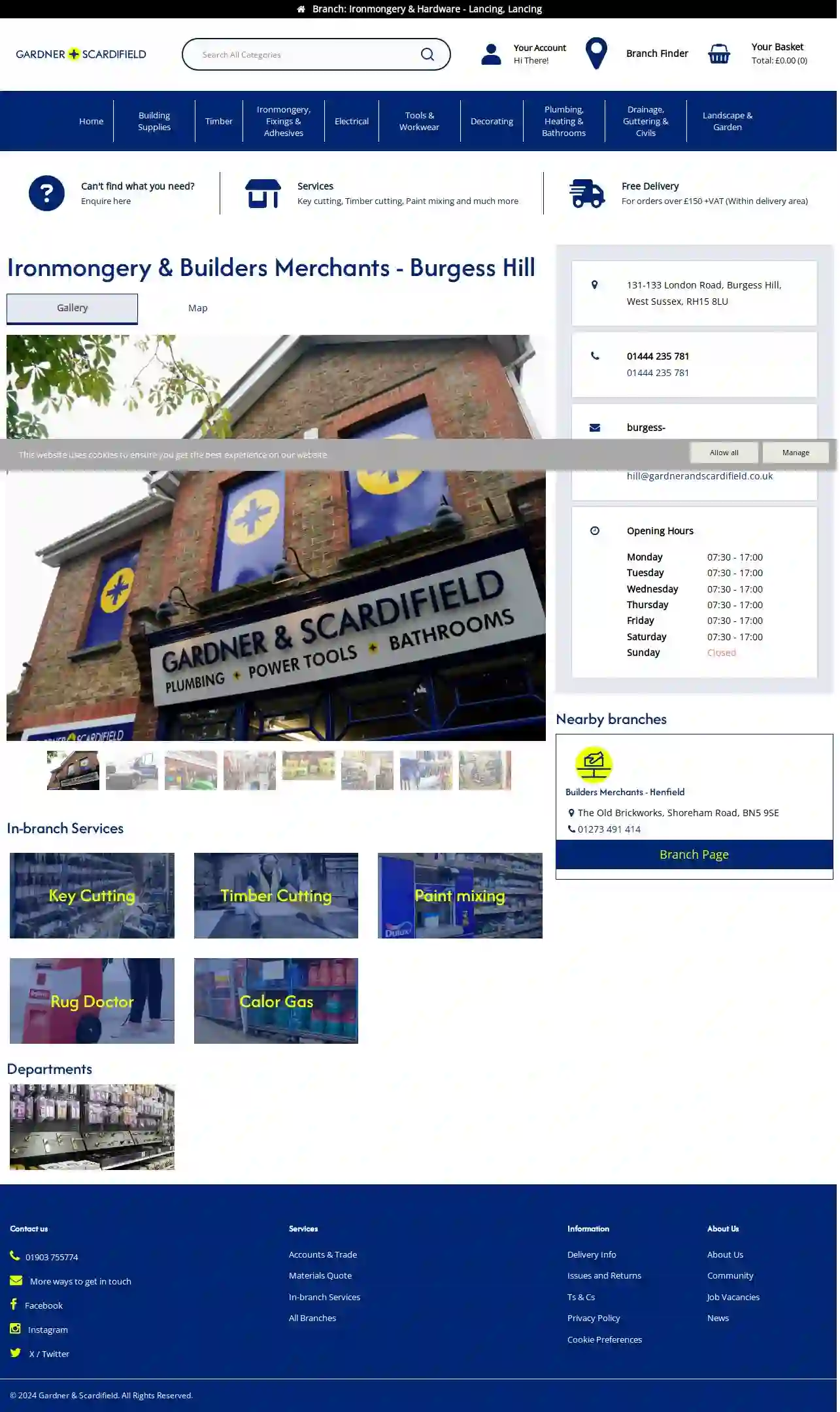 Gardner & Scardifield - Ironmongery & Builders Merchants - Burgess Hill