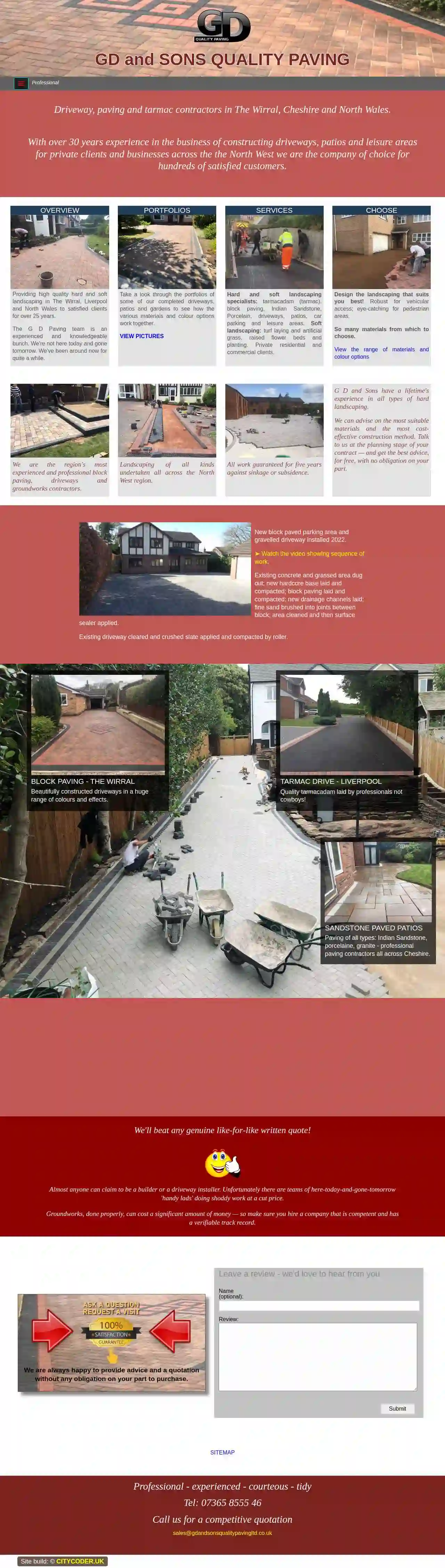 G D and Sons Quality Paving Ltd