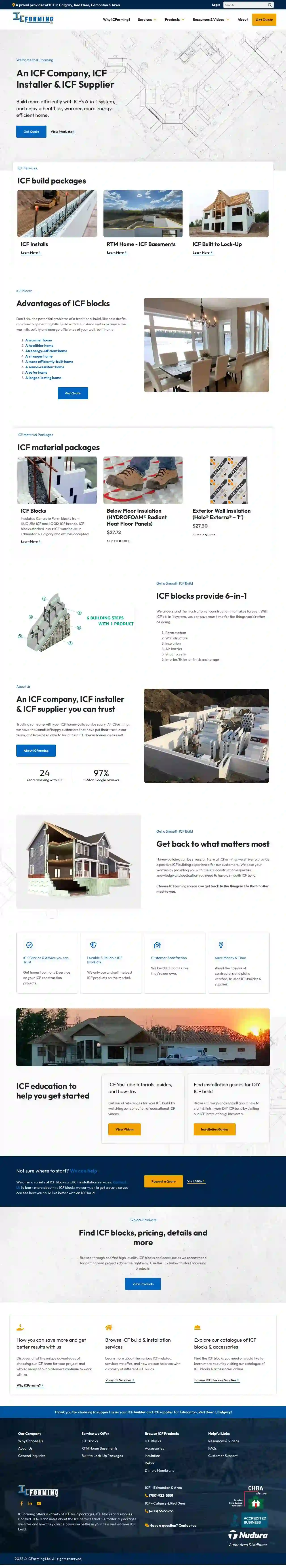 ICF Forming - Edmonton - ICF Company, ICF Installer & Insulated Concrete Forms Supplier