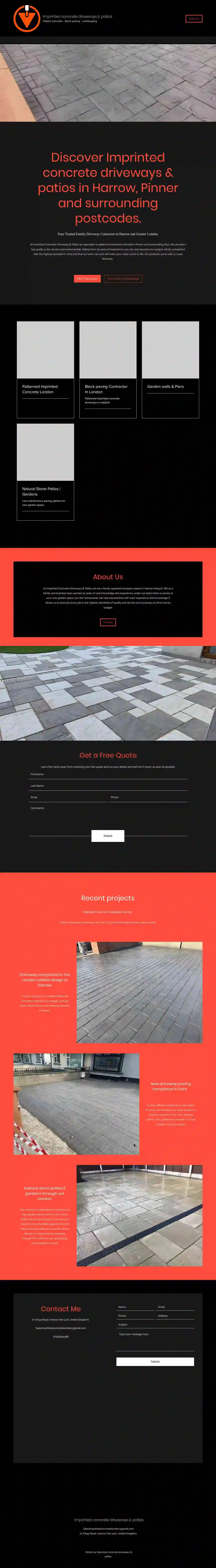 Imprinted Concrete Driveways & Patios