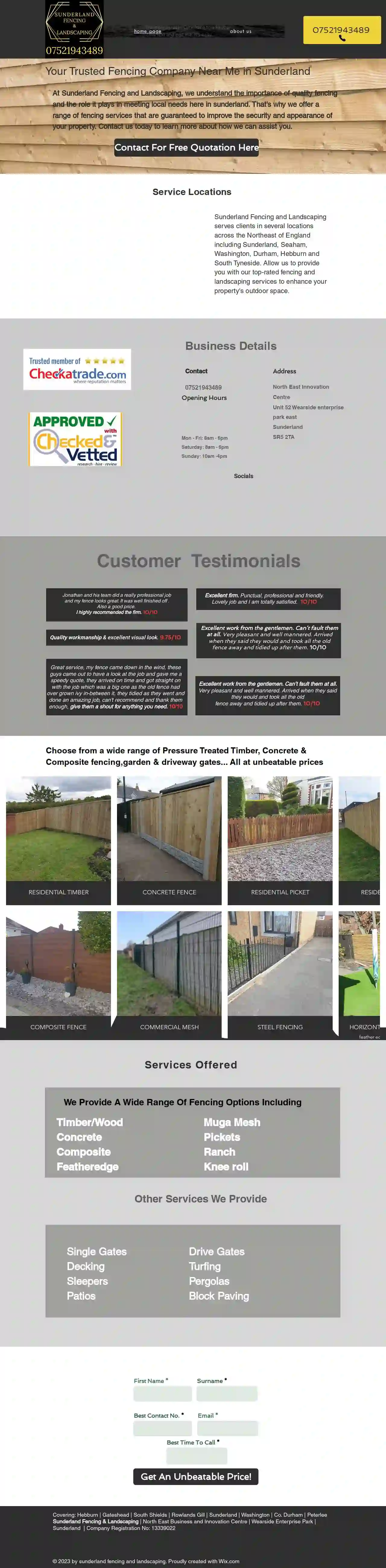 SUNDERLAND FENCING AND LANDSCAPING