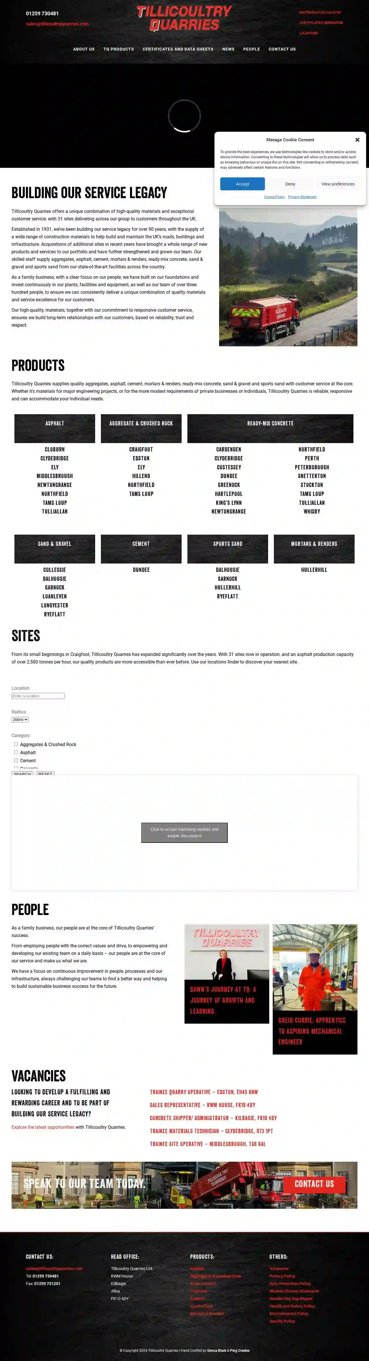 Tillicoultry Quarries Ltd: Hillend Quarry