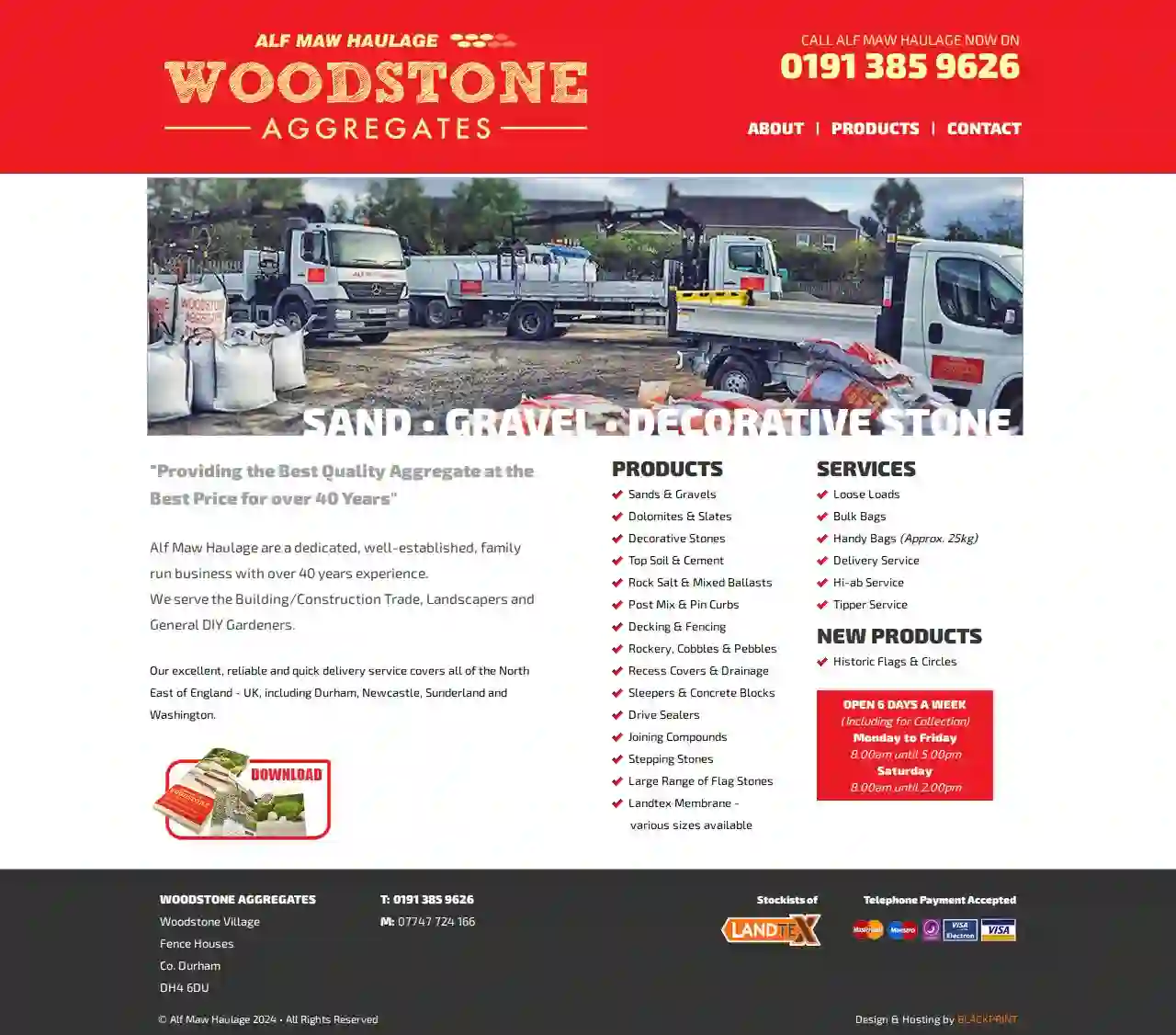 Alf Maw Haulage. Woodstone Aggregates